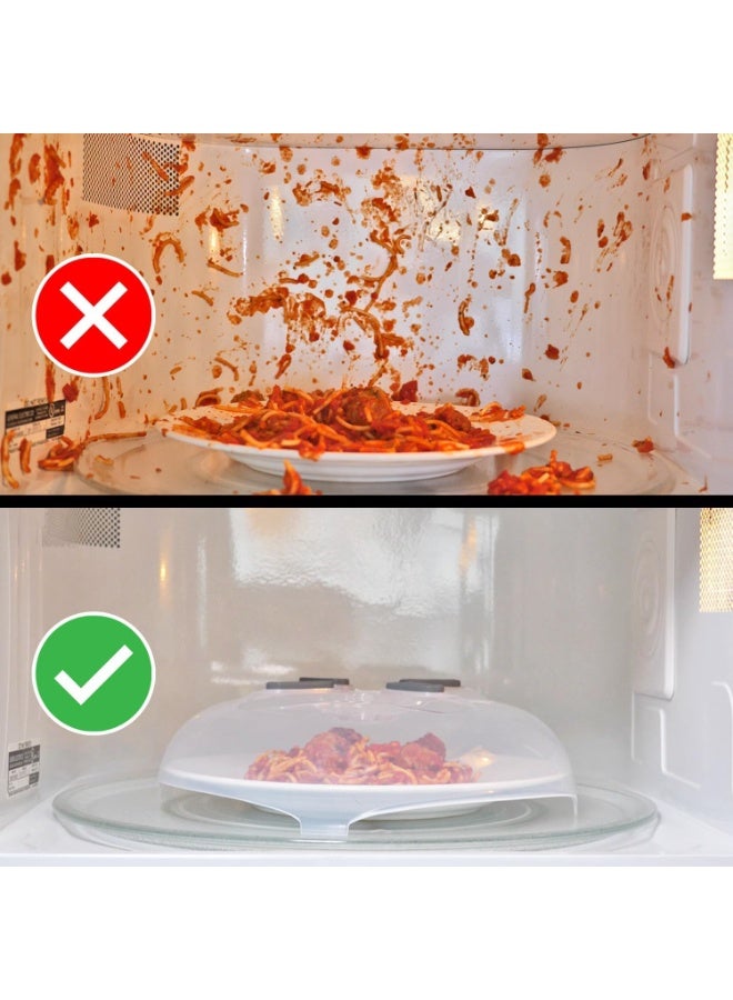 HOMESTAR Magnetic Hover Cover For Microwave, BPA-Free Splatter Guard With Steam Vent, Clear Hanging Microwave Lid, Dishwasher Safe and Space-Saving Magnetic Storage Design, 12-Inch - Image 5